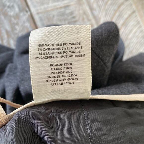 Aritzia-Wilfred Dark Grey Wool Blend Tie Front Ankle Pants (Size:4) - Picture 11 of 13